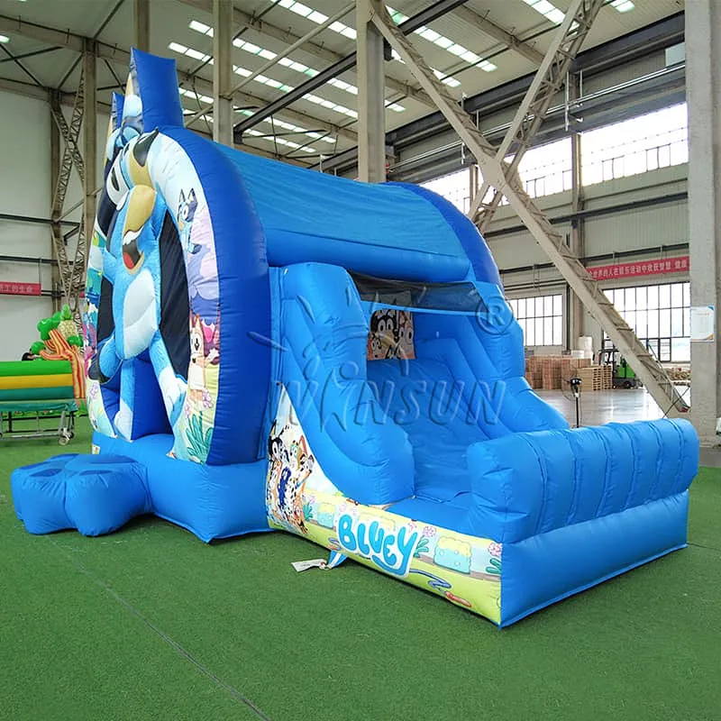 Bluey Themed Inflatable Bounce House with Slide